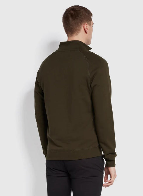 Farah Jim Half Zip Sweater Green